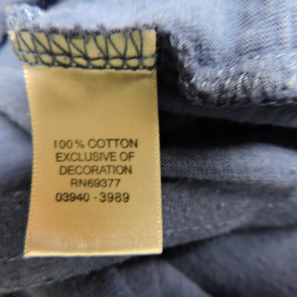 CHRISTOPHER & BANKS woman's embroidered neck Tee plus sz XL blue - Picture 7 of 9